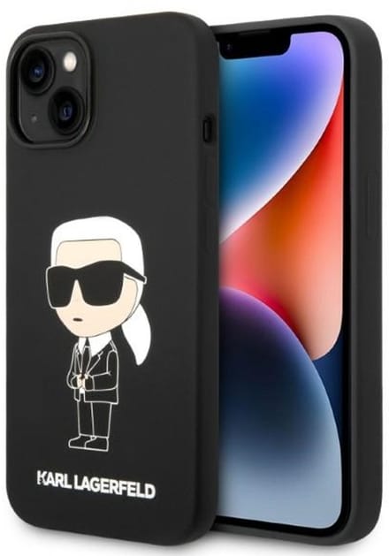 Karl Lagerfeld KLHMP14MSNIKBCK iPhone 14 Plus 6.7" hardcase black/black Silicone Ikonik Magsafe