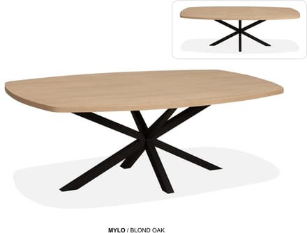 Maxfurn - Deens ovale uitschuiftafel 200/260cm | Zeer krasvast | Kleur: Blond oak