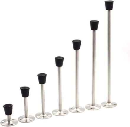 Deurstopper van RVS, zelfklevend, 250mm - Effectieve deurstop, wandbeschermer en ruimtebespaarder