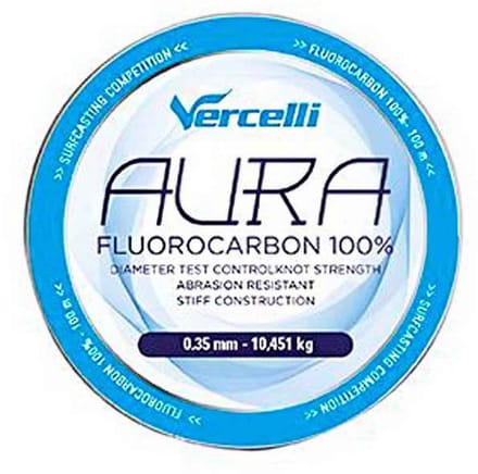 Vercelli Aura 50 M Flurocarbon Transparant 0.400 mm