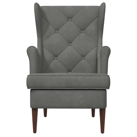 vidaXL - Fauteuil - Donkergrijs - Fluweel
