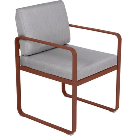 Fermob BELLEVIE fauteuil voor de eethoek - 20 okerrood - 79 Flanelgrijs