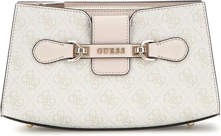 GUESS Schoudertas Nolana Crossbody Top Zip Dove Logo Crème