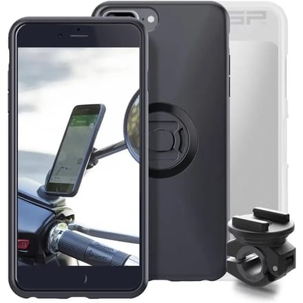 Pack Sp-Connect Moto Bundle fixé sur rétroviseur iPhone 8+/7+/6S+/6+