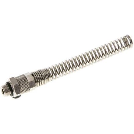 8x6 & G1/8'' Vernikkeld Messing Rechte Opsteekkoppeling Buitendraad Buigbescherming [2 Stuks]
