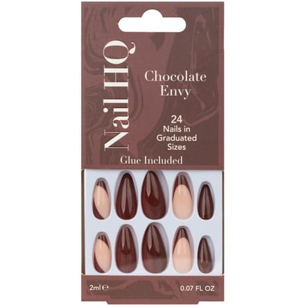 Nail HQ Chocolate Envy Almond Nails 24 st