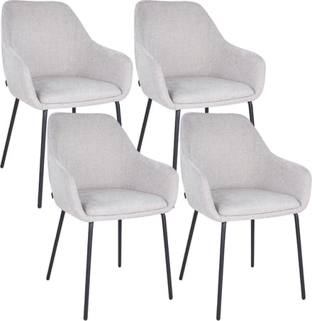 Set van 4 Kick eetkamerstoel Guus - Grijs