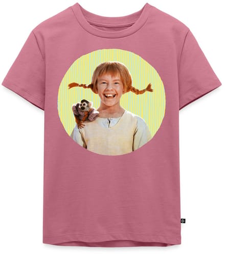 Pippi Langkous Portret Pippi Met Meneer Nilsson Premium T Shirt Kinderen