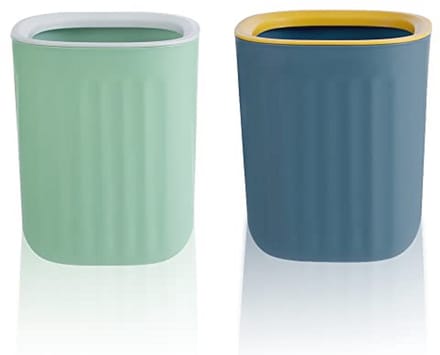 Mini Desktop Afvalemmer Set van 2 - Kleurrijke Prullenbak voor Bureau, Badkamer, en Keuken