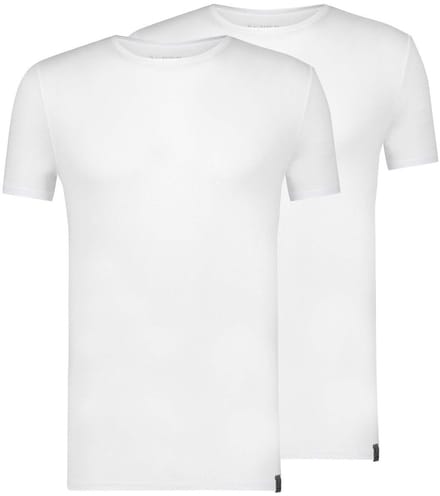 RJ Good Life Lisbon 2-Pack Heren T-shirt Ronde Hals Wit M