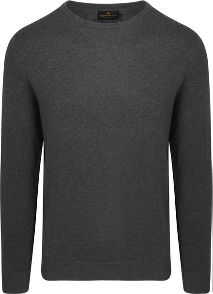 Steppin' Out Trui Merinowol Antraciet - Maat 3XL - Heren - Pullovers