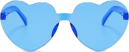 Hartjes bril - Festival bril - Rave bril - Glasses - Blauw