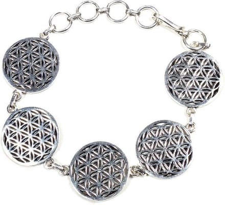 Armband Bloem des Levens Zilverkleurig