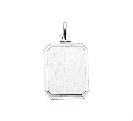 Zilver Gerhodineerde Graveerhanger gediamanteerd 1304635
