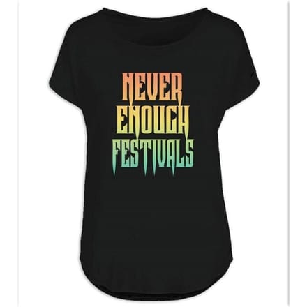 Sprüche - Fun T-shirt - Never Enough Festivals - S tot L - voor Vrouwen - zwart