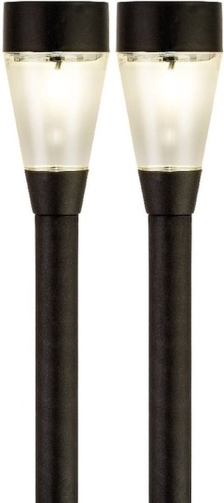 Lumineo Jive solar verlichting - 2x - buitenlamp/tuinlamp - LED - 32 cm