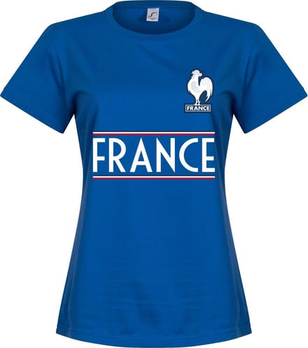 Frankrijk Dames Team T-Shirt - Blauw - L