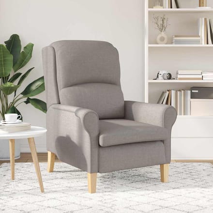 vidaXL - Fauteuil - Taupe - Stof