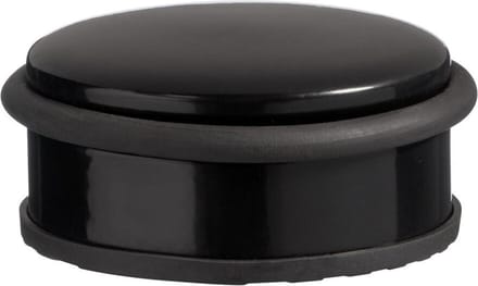 Deurstopper TREY - Zwart - Metaal / Rubber - 10 x h 4,5 cm - Thuis - Wonen - Vaderdag Cadeau - Papadag