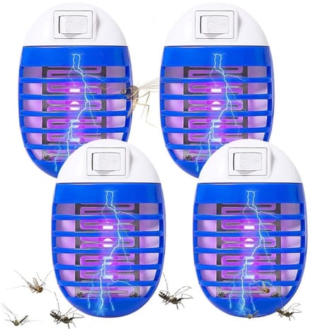 HEZIVO® Muggenlamp voor Binnen - Elektrische Insectenlamp - Vliegenlamp - Insectendoder - 4 Stuks