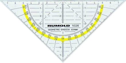 Geodriehoek Rumold 1026 160mm transparant | 10 stuks