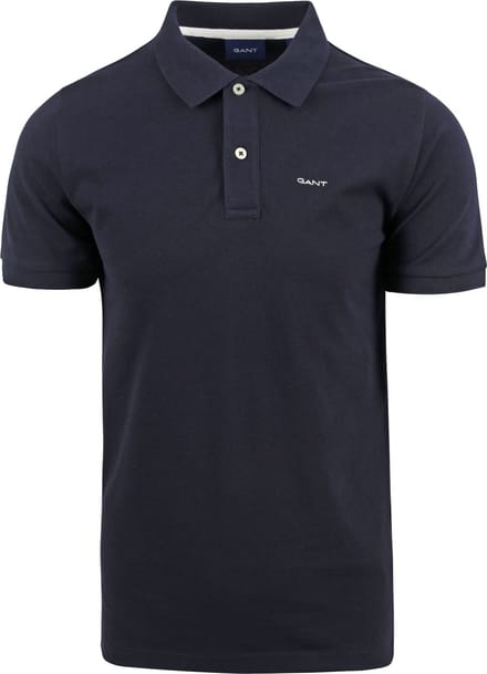 Gant Polo Piqué Rugger Navy - Maat M - Heren