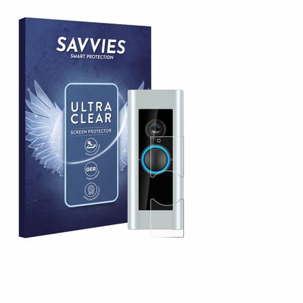 Savvies - Screenprotector voor Ring Video Doorbell Pro (Version 2) - Folie Beschermfolie transparant 18 Stuks