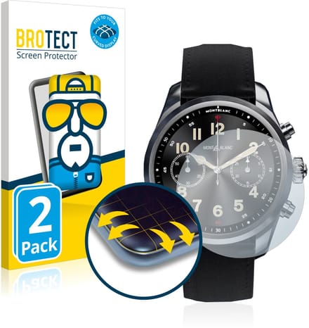 BROTECT - Screenprotector voor Montblanc Summit 2 Plus - Folie Beschermfolie transparant volledig dekking - 2 Stuks