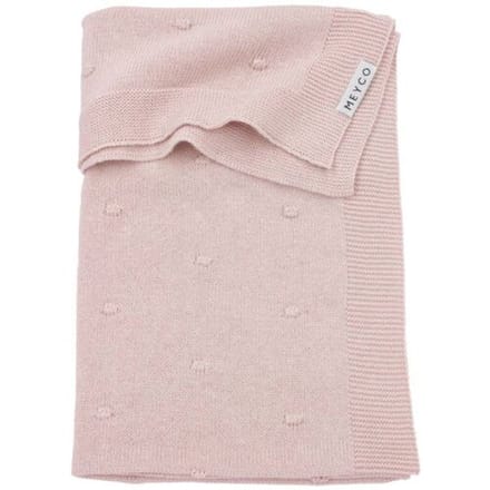 Meyco Baby Mini Knots wiegdeken - soft pink - 75x100cm - 1.0 TOG