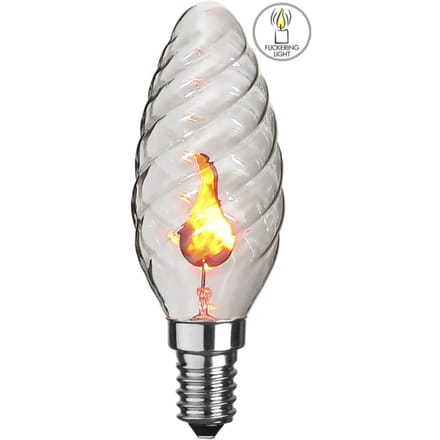 Star Trading Kaarslamp barokstijl met vlameffect - E14 - 3W - Super Warm Wit - <2200K