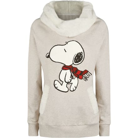 Peanuts Sweatshirts - Snoopy Winter - S tot XXL - voor Vrouwen - beige gemêleerd