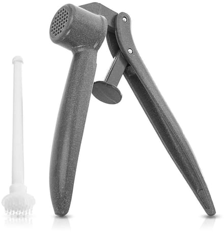 Orion - Knoflookpers - Aluminium - 15,5 cm - Inclusief Schoonmaakborstel