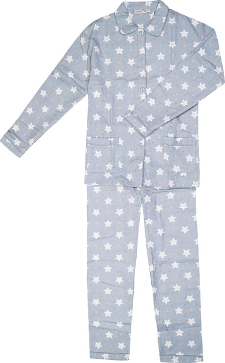 Cocodream Dames katoen flanel Pyjama met print Grijs - maat XL
