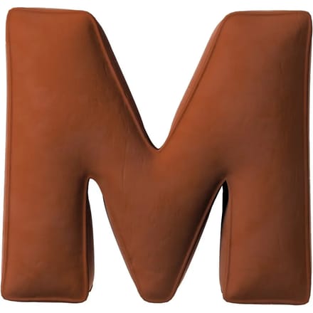 Kussen letter m Yellow Tipi Posh Velvet