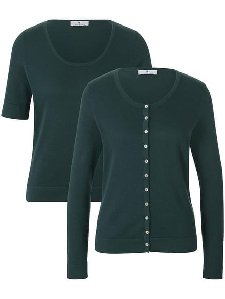 Twinset 100% katoen Van Peter Hahn groen
