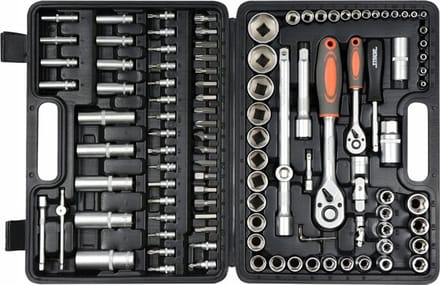 Sthor 58685 Serie - Dopsleutelset - 1/4" en 1/2" - 108 Stuks - Chroom-vanadiumstaal