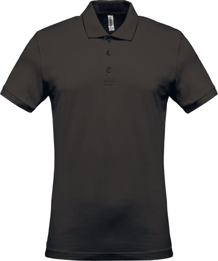 Kariban Piqué-herenpolo korte mouwen K254 - Dark Grey - S