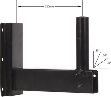 HQ-Power Montagebeugel, voor luidsprekerkast, max. last 25 kg, metaal, zwart
