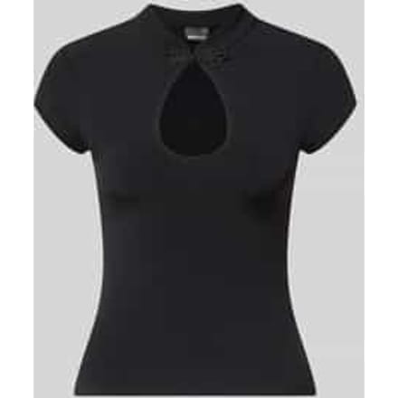 slim fit T-shirt met cut-out