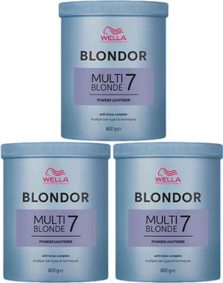 Wella Blondor Multi Blonde Lightening Powder Triple Pack - 3x800gr