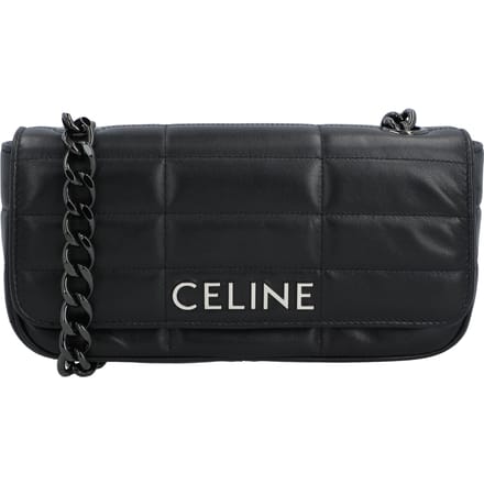 Celine Matelassé Schoudertas met Ketting Gequilt Zwart