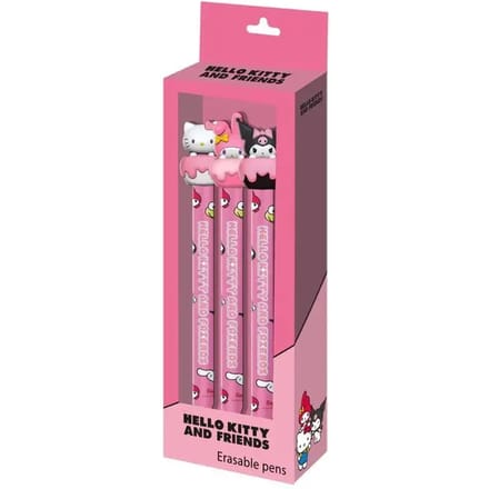 Karactermania - Sanrio Hello Kitty Mix -Pack van 3 Uitwisbare Gelpennen - Roze