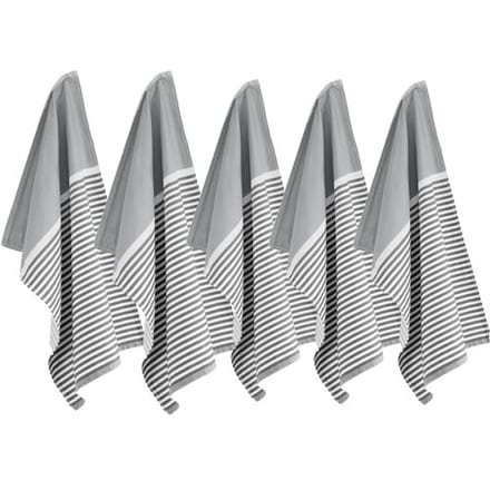 Byrklund Theedoek Dry Dishes Grijs - Set van 5 - 100% Katoen - 50x70 cm