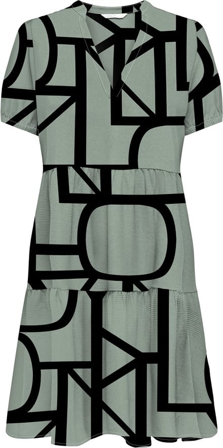 ONLY - ONLNOVA LIFE VIS S/S THEA DRESS WVN - Dames - Mini jurken