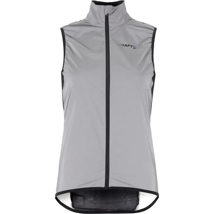 Craft Adv Essence Lumen Mouwloos Fietswindjack Dames - Zilver Reflecterend | Maat: M