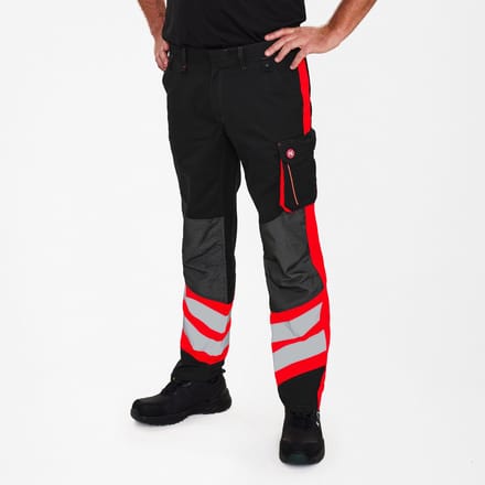 Engel Cargo werkbroek 2870-217 - Black / Hi-vis Red - 68