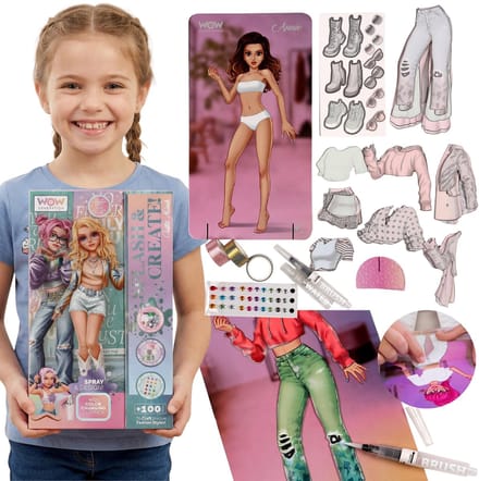 WOW Generation Creatieve set voor meisjes, kunstset voor het ontwerpen van mode