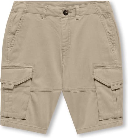 ONLY KOBMAXWELL CARGO SHORT PNT NOOS Jongens Broek - White Pepper - Maat 176