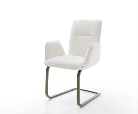 Sledestoel Vinja-Flex sledemodel vlak afwerking met titanium bouclé zacht beige