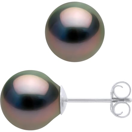 Oorbellen Tahitian Pearl Oval 8-9 mm 925